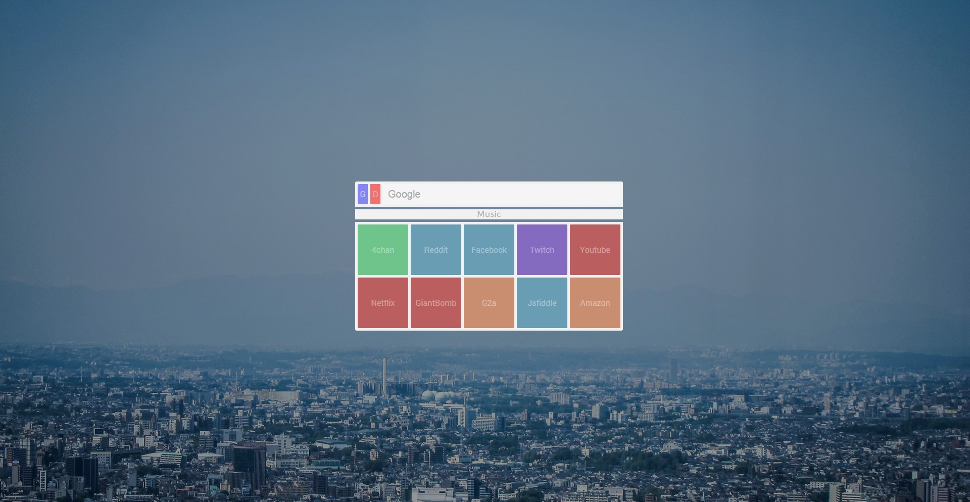 Custom Homepage for your browser